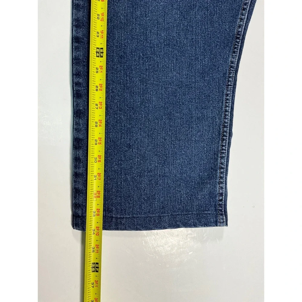 Wrangler Mens Blue Denim Straight Leg Jeans Premium Quality Comfort 44x29